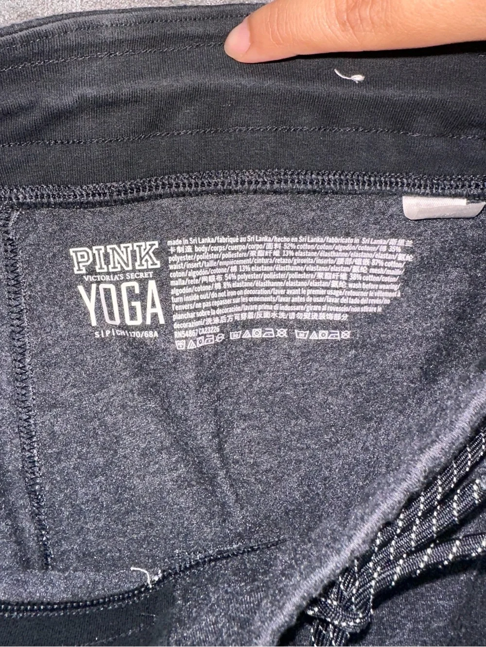 PINK Victoria's Secret Bright Blue Long-Sleeve Logo Tee & leggings (SET)